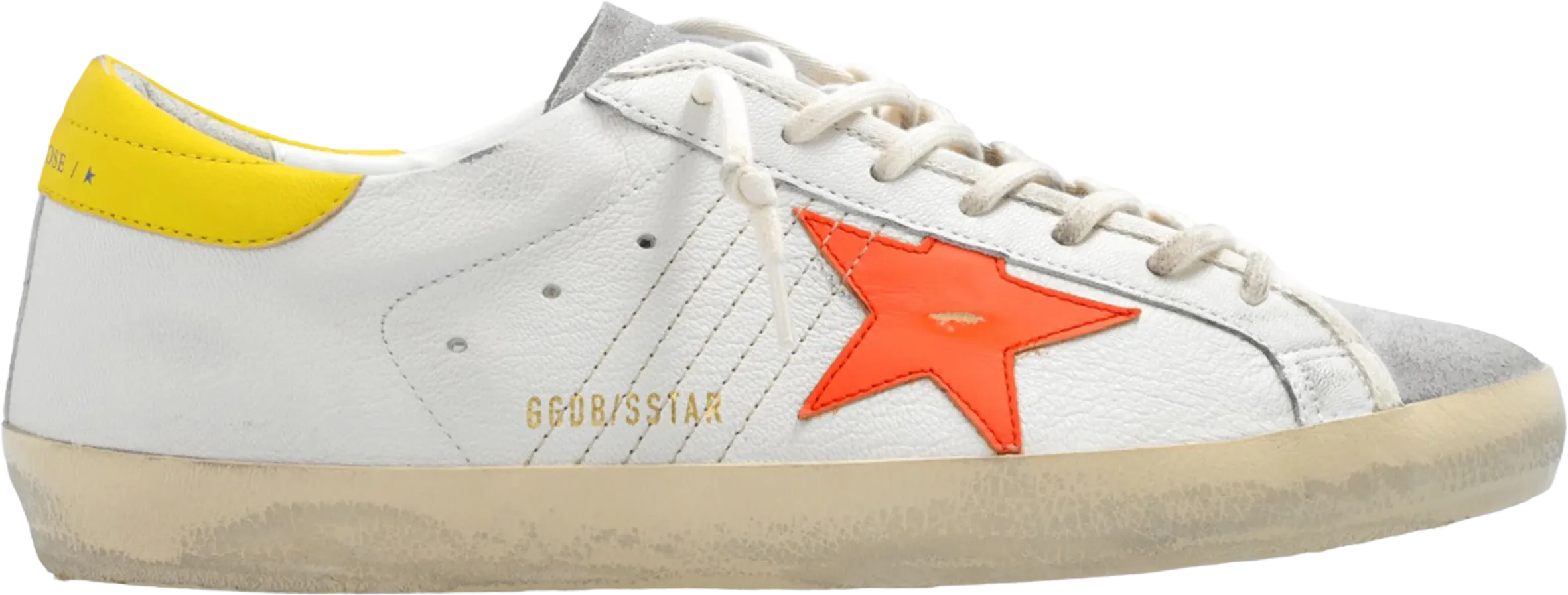 Golden Goose Super-Star White Orange Yellow (US 7)